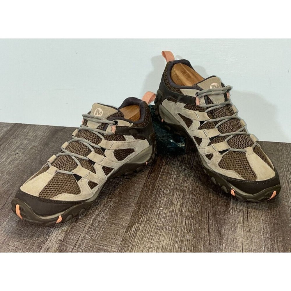 EUC Merrell Women's Size 8.5 Alverstone Hiking Trail Shoes Brown Casual Comfort